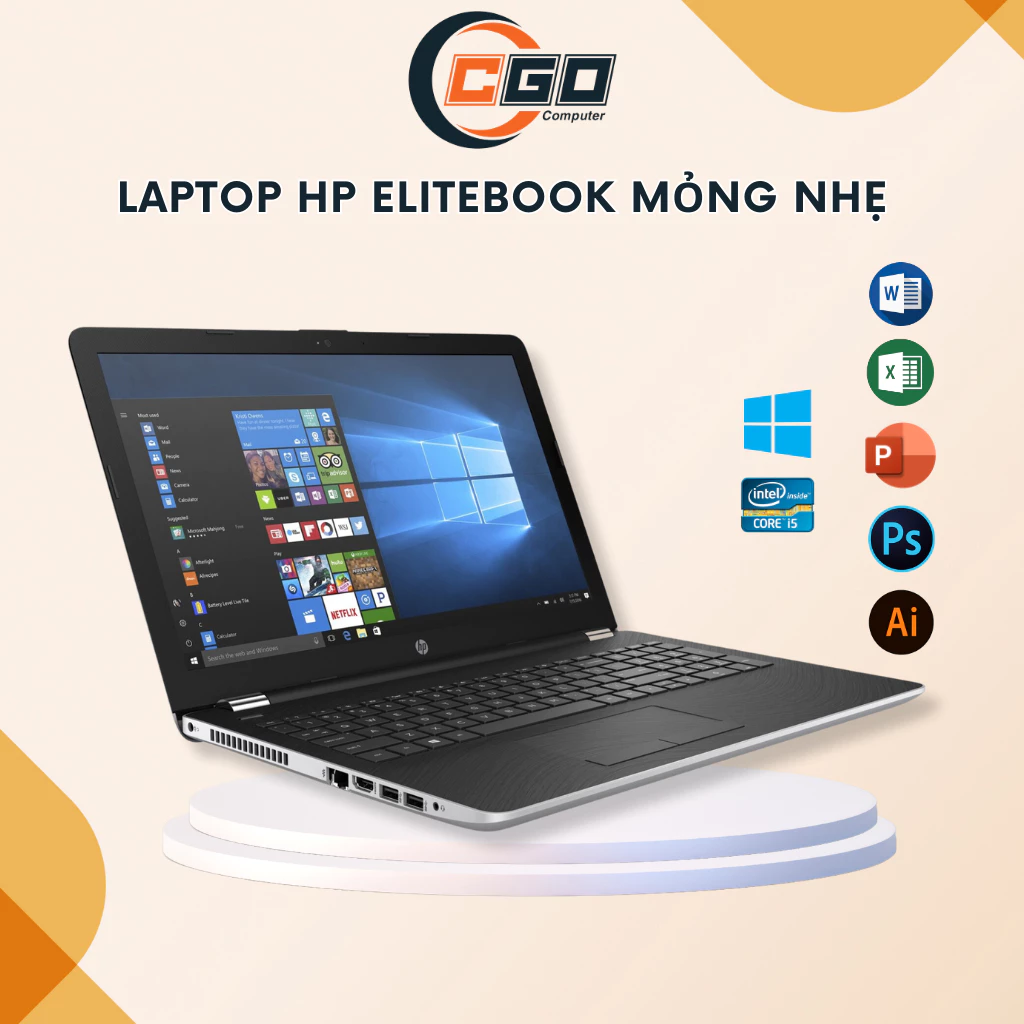 Máy tính laptop CGO hàng chính hãng (DELL-HP) Ram 8GB Intel Core i5 - i7 ổ SSD 256GB