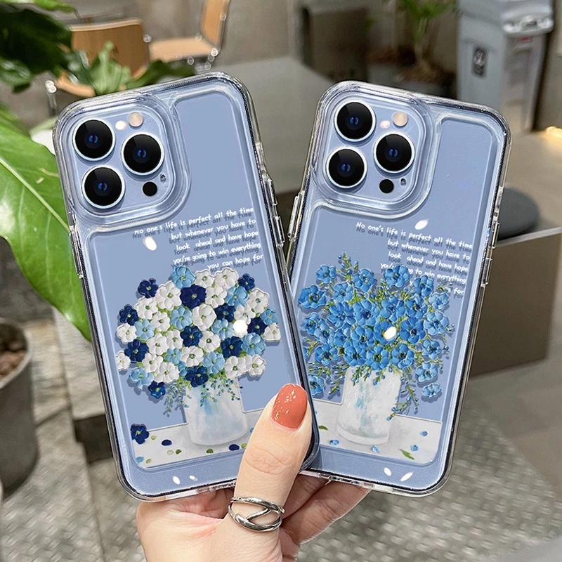 Ốp lưng điện thoại tương thích với IPHONE 6S 7 8 PLUS X XS XR 11 12 13 14 15 PLUS MAX PRO hoa văn Acrylic TPU mềm