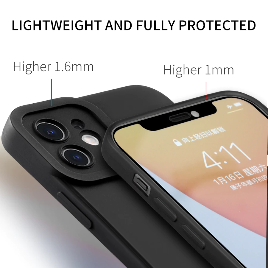 Ốp lưng GUMAN mềm chống bẩn hình cặp đôi dễ thương đẹp đen độc lạ Cho iPhone 16 15 14 13 12 11 Pro Max SE 2020 X XR XS 8 7