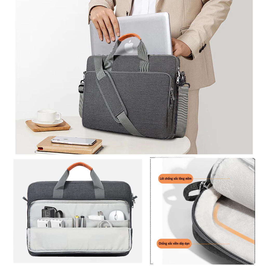 Túi đựng laptop, macbook, surface chống sốc KINMAC size 13-16inch