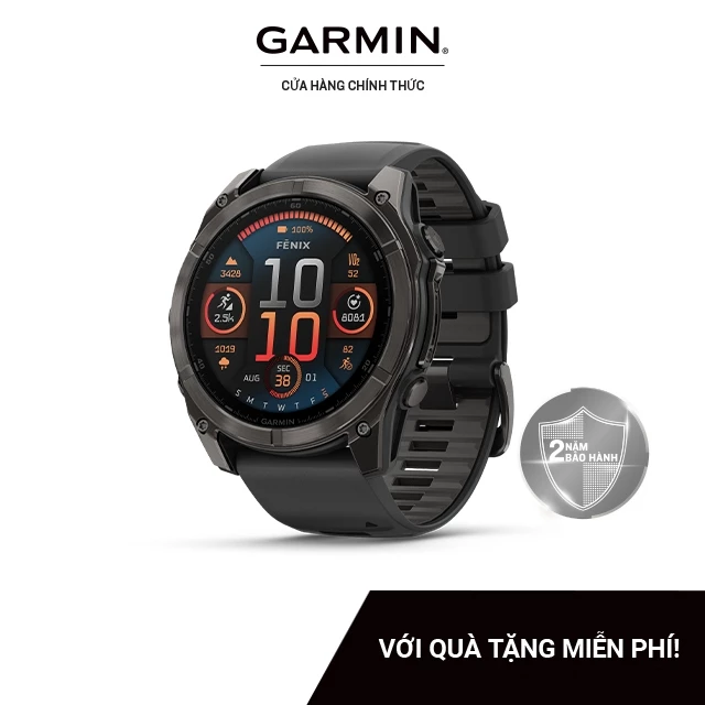  Đồng hồ thông minh Garmin Fenix 8 Sapphire AMOLED - Hàng chính hãng