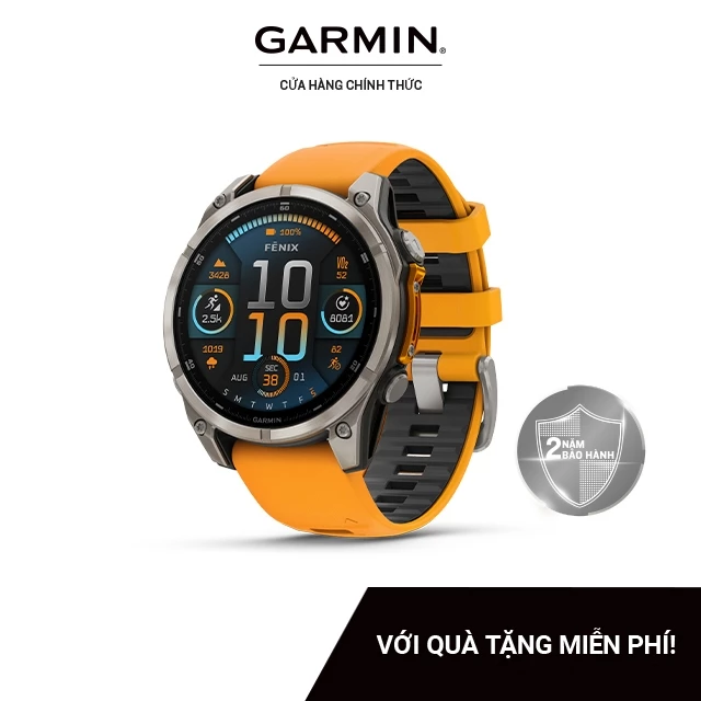  Đồng hồ thông minh Garmin Fenix 8 Sapphire AMOLED - Hàng chính hãng