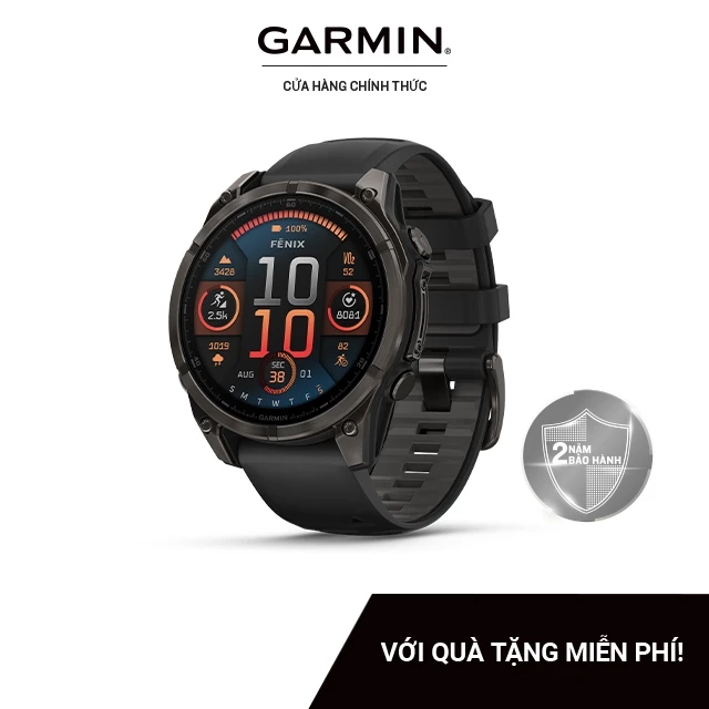  Đồng hồ thông minh Garmin Fenix 8 Sapphire AMOLED - Hàng chính hãng